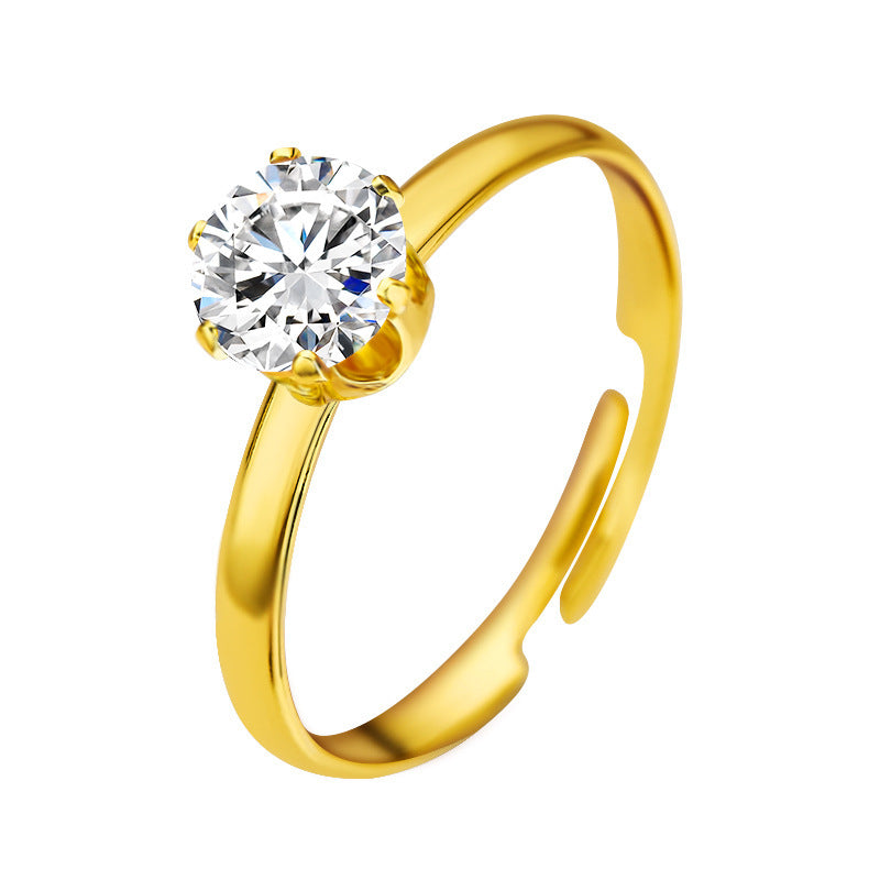 Ring 18K Gold Plating Mini Drill Ins Fashion Personality