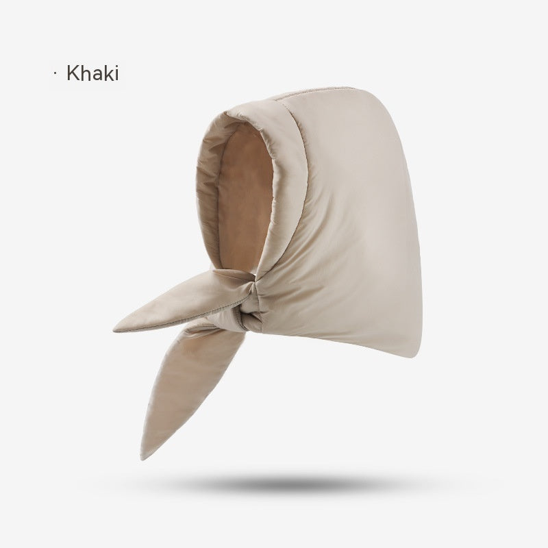 Down Plush Hat For Women Cycling Windproof
