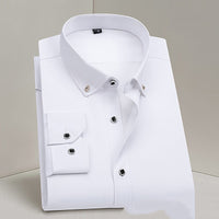 Formal Wear Men's Shirt Professional Wedding Best Man Non-ironing Pure White