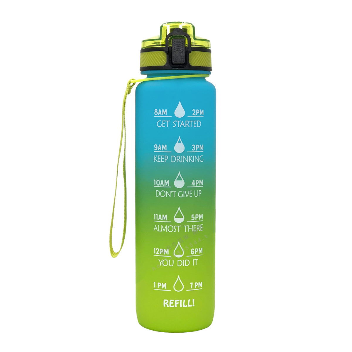10 00Ml Sports Water Bottle Gradient Plastic Water Cup