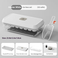 32 Grid Silicone Ice Cube Tray Mould With Lid
