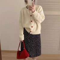 Round Neck All-matching Design Love Girl Buckle