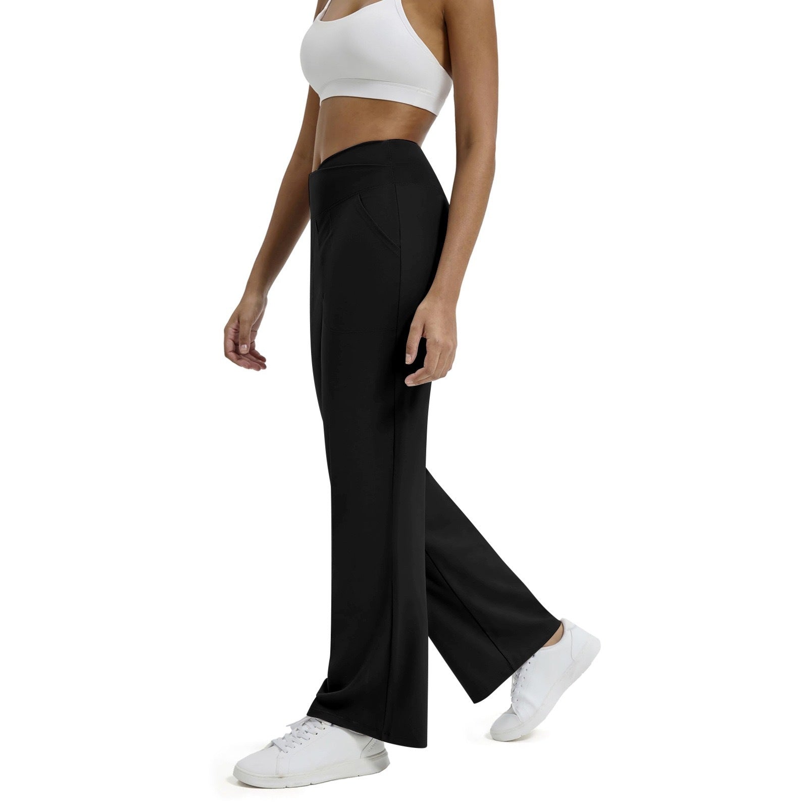 V Waist Cross With Pocket Fitness Sports Yoga Casual Pants