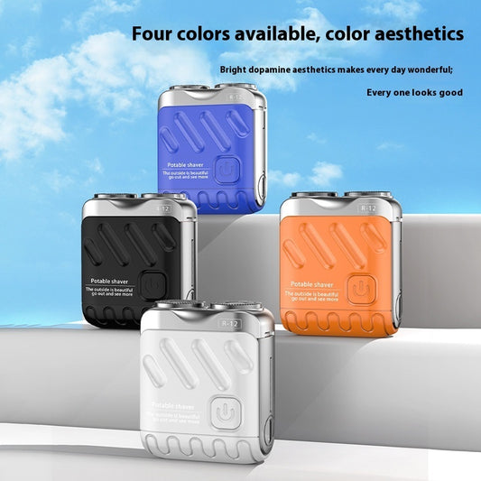 Rotary Dual Ring Electric Shaver Men Travel Mini Shave