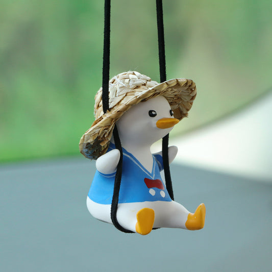 Car Pendant Cute Anime Little Duck Swing Auto Rear View