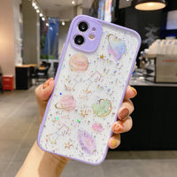 Transparent Glitter Color Frame Mobile Phone Case