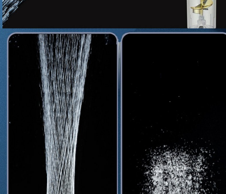 Small Waist Supercharged Shower Head Twin-turbo