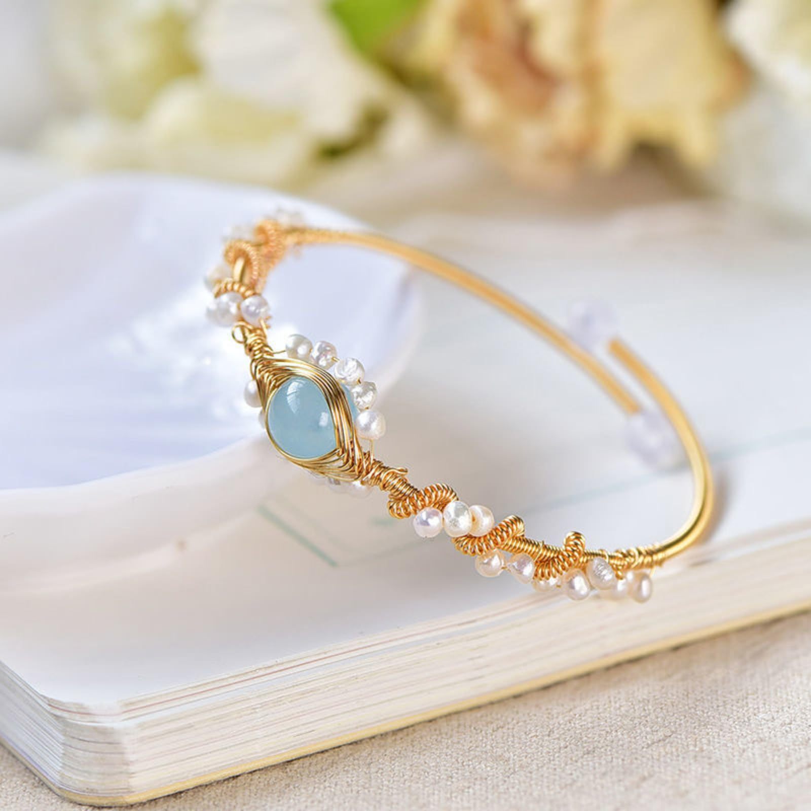 Pearl Bracelets For Women Gold Plating Pearl Bracelet Gold Wire