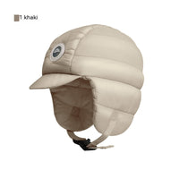 Down Plush Hat For Women Cycling Windproof