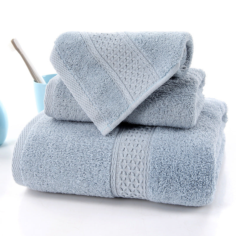 Long-staple Cotton Three-piece Set Towels Square Scarf