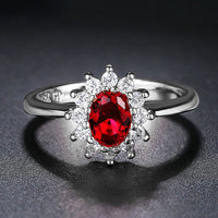 Blue Moissanite Women's Ring All-matching