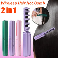 Professional Wireless Hair Straightener Curler Comb
