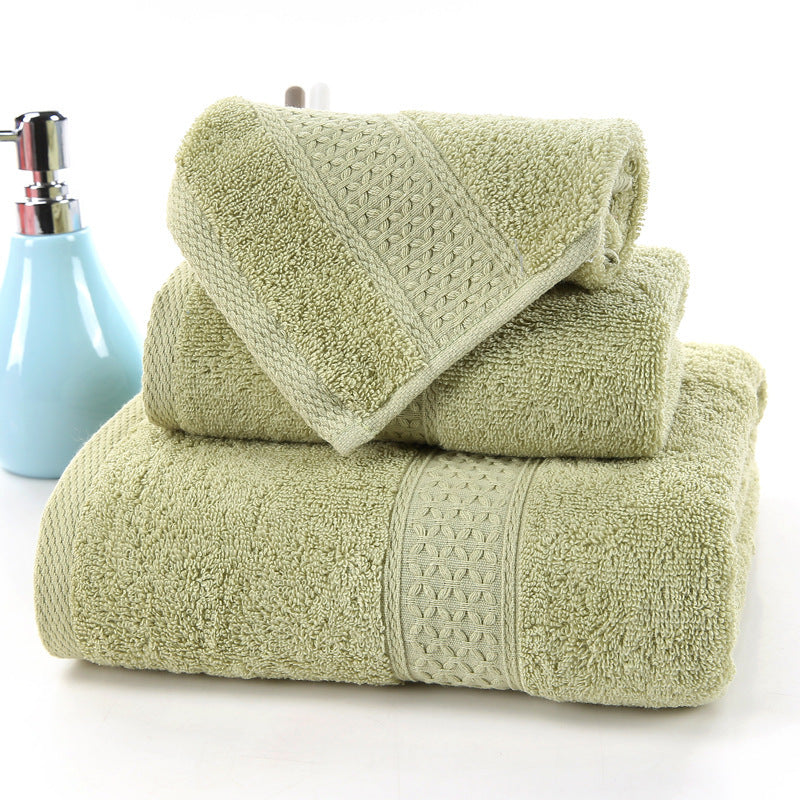 Long-staple Cotton Three-piece Set Towels Square Scarf