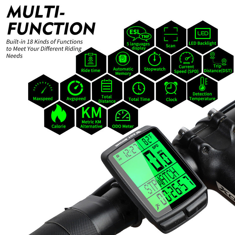 Five Languages Mountain Bike Wireless Code Table