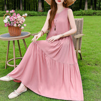Summer Cotton Silk Dress Outer Wear