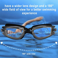 Clear Comfortable Swimming Goggles UV- Anti-Fog Swim Glasses Mirror & Kids