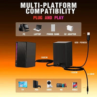A20 Portable 2.0 RGB Speaker PC Computer Desktop Speaker Audio Gaming Speakers For PC - Chic Cart