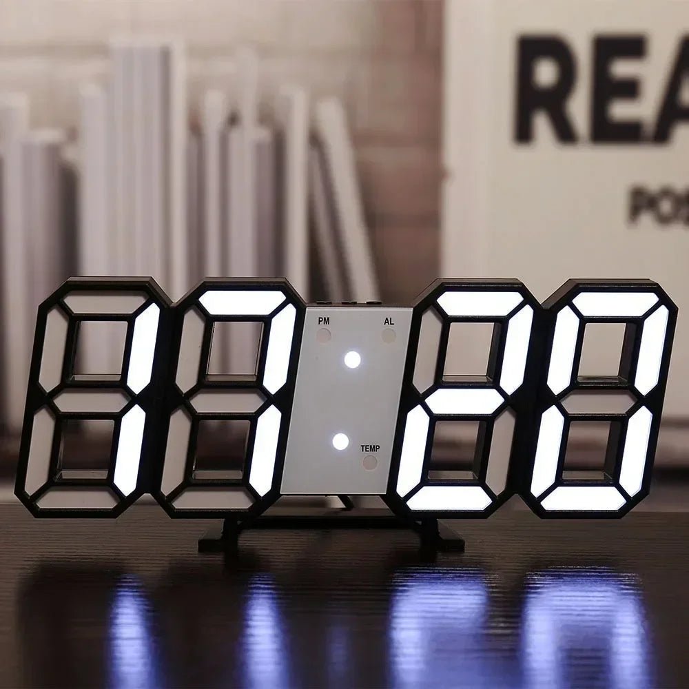 Adjustable 3D LED Digital Wall Clock - Chic Cart