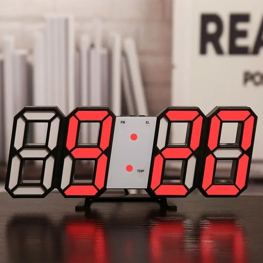 Adjustable 3D LED Digital Wall Clock - Chic Cart