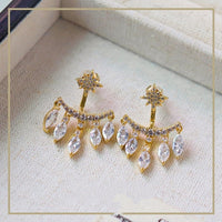 Awn Star Zircon Earrings Fashion Pendant Stud Earrings
