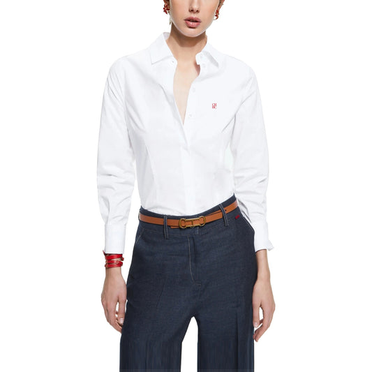 CHCH 2024 Summer New Women Shirts Solid Color Slim Shirt Waist Design Vintage Female Blouses Fashion Office Ladies Shirts - Chic Cart