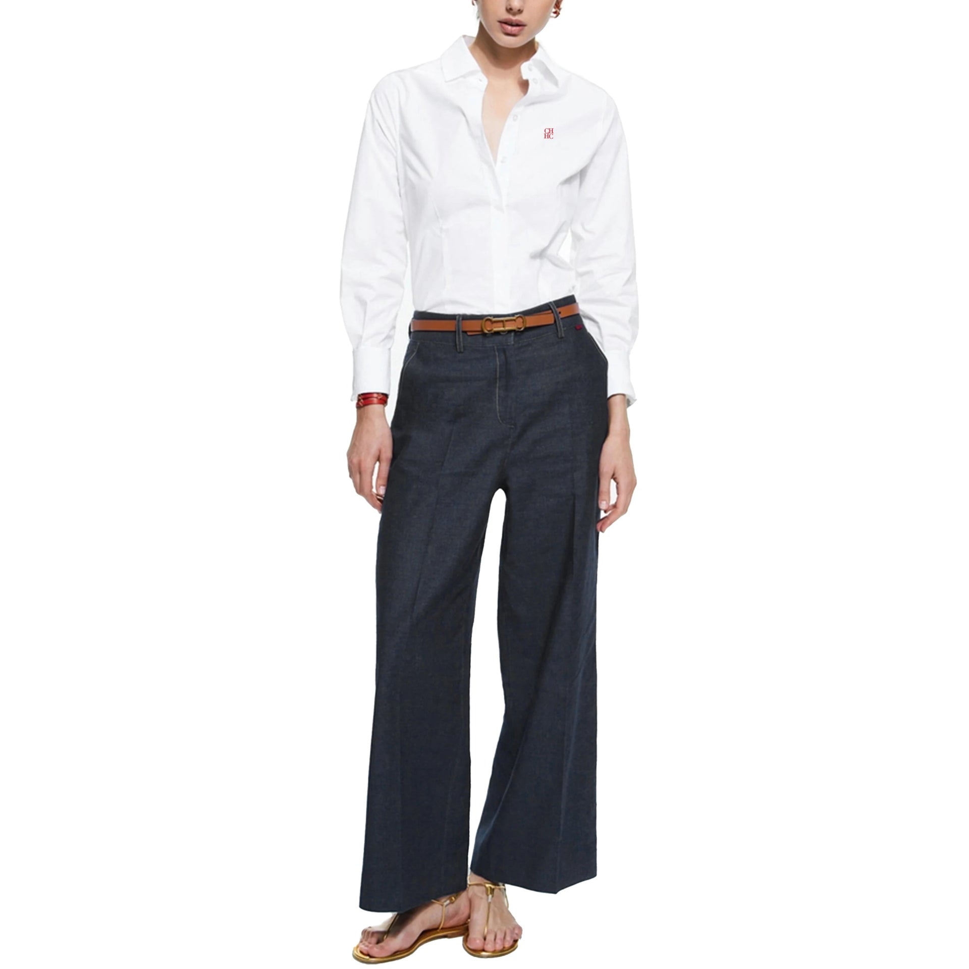 CHCH 2024 Summer New Women Shirts Solid Color Slim Shirt Waist Design Vintage Female Blouses Fashion Office Ladies Shirts - Chic Cart