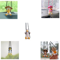 Car Pendant Cute Anime Little Duck Swing Auto Rear View