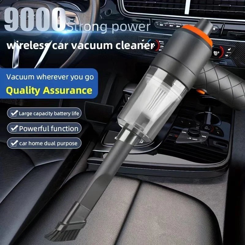 Car vacuum cleaner with suction and blowing function, portable, wireless charging, high - power, handheld vacuum cleaner for home - Chic Cart