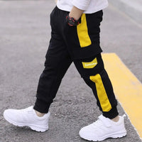Children's pants 2024 spring and autumn handsome boys big pocket overalls boys casual pants sports trousers 4 - 10 years old - Chic Cart