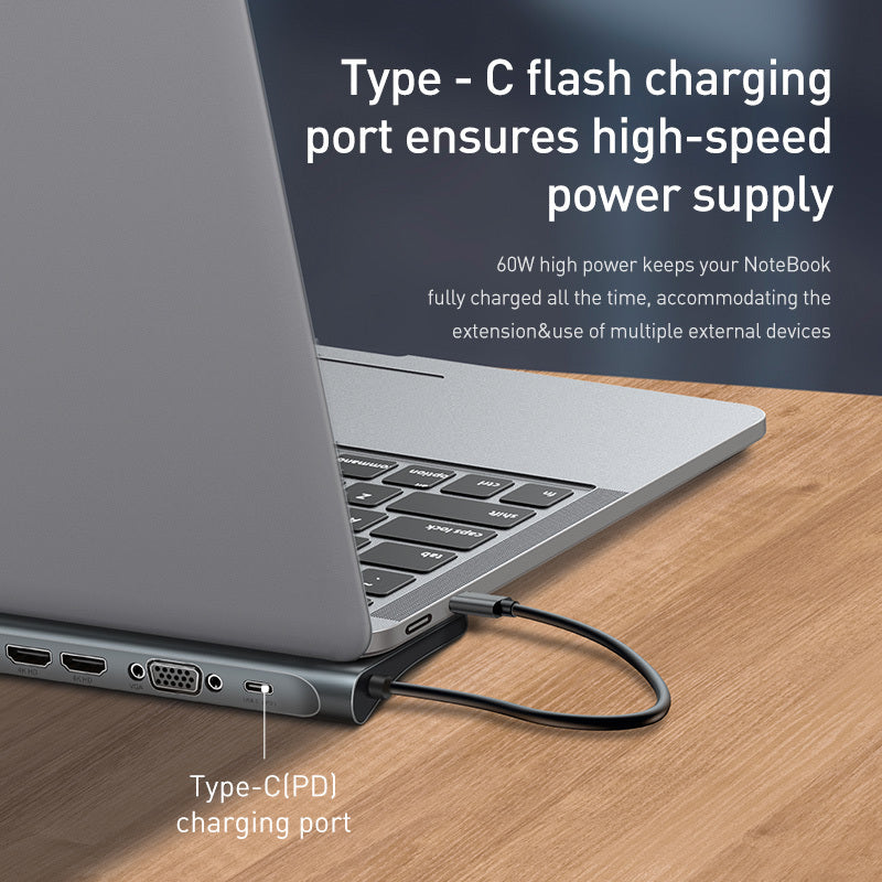 Docking Station And Cooling Bracket To Ten-port HDMI And VGA