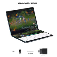 Dual Screen Laptop Intel N100 Processor 13.5+13.5 Inch touch Screen Gaming Laptop DDR4 32GB 1TB 512GB SSD Notebook Computer - Chic Cart