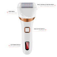 Electric rechargeable foot grinding artifact