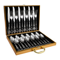 European Pattern Stainless Steel Empaistic Tableware Set