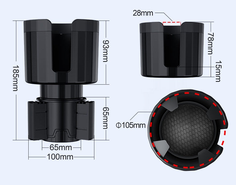 Extend Car Cup Holder Expander Stable