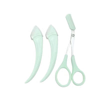 Eyebrow Trimming Knife With Comb Curved Moon Small Beauty Supplies