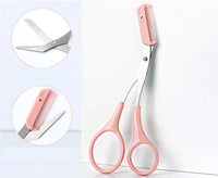 Eyebrow Trimming Knife With Comb Curved Moon Small Beauty Supplies