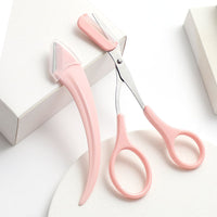Eyebrow Trimming Knife With Comb Curved Moon Small Beauty Supplies