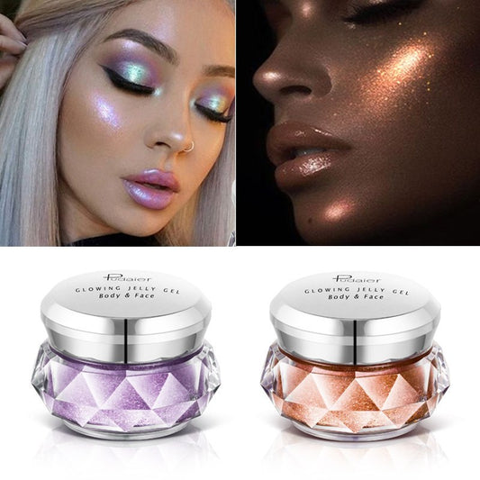 Face Highlighter Jelly Gel Mermaid Eyeshadow Glow Body Glitter F