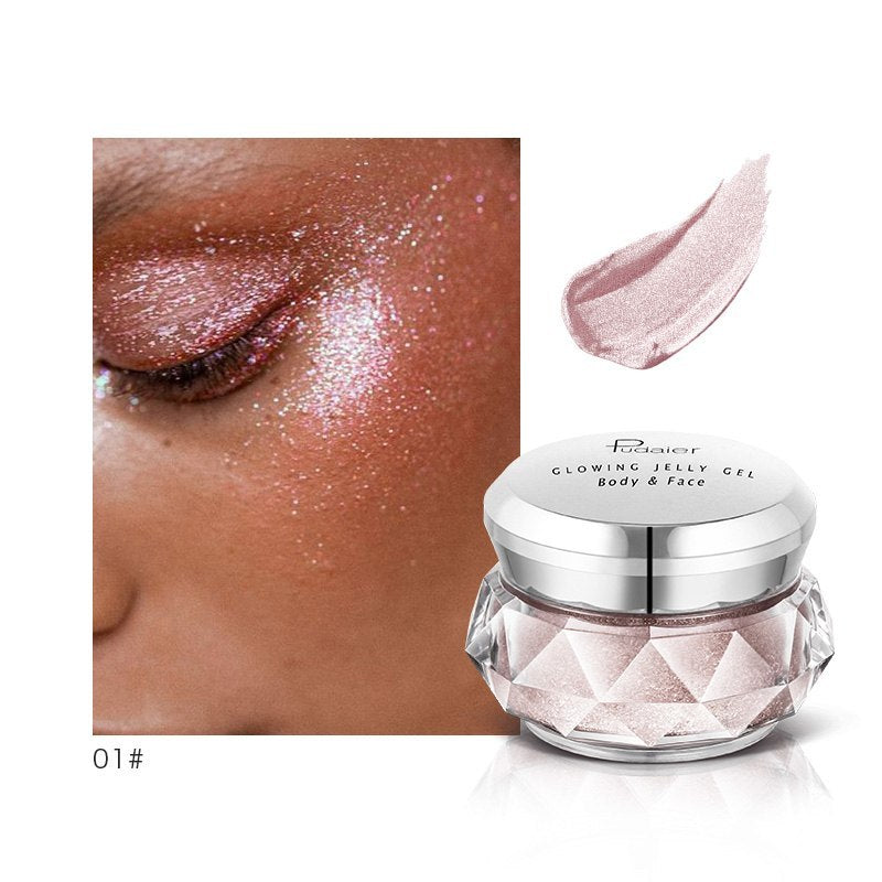 Face Highlighter Jelly Gel Mermaid Eyeshadow Glow Body Glitter F