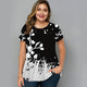 Floral T Shirt For Women Oversized Y2k Girls Clothes O Neck Fashion Short Sleeve Blouse Summer New Streetwear Female Casual Tops - Chic Cart