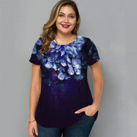 Floral T Shirt For Women Oversized Y2k Girls Clothes O Neck Fashion Short Sleeve Blouse Summer New Streetwear Female Casual Tops - Chic Cart
