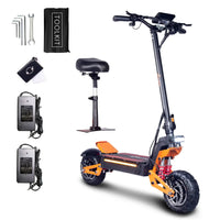 Foldable 6000W Dual Motor Adult Electric Scooter 12 inch Off - road Tyres 60V - 35AH Max Speed 80KM/H Max Range 90KM Hydraulic Brake - Chic Cart