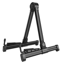 Folding Guitar Stand Upright Guitar Stand for Acoustic Guitars Electric and Bass Portable and Lightweight Easy Floor Stand - Chic Cart