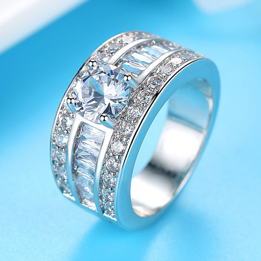 Glamorousky Simple Brilliant Heart Arrow Geometric Adjustable Open Ring
