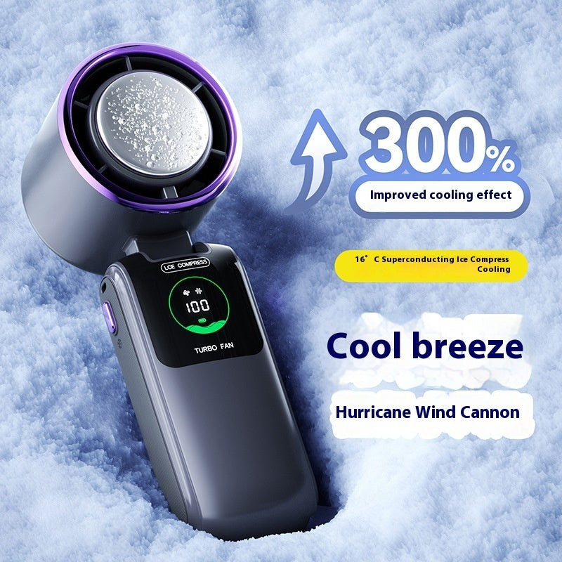 High-Speed Handheld Electric Fan Speed Adjustable Folding Mini Fan