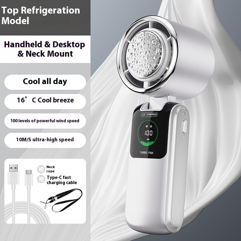 High-Speed Handheld Electric Fan Speed Adjustable Folding Mini Fan