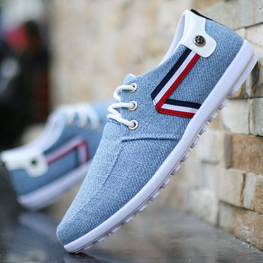 Leather Breathable Men's Peas Shoes British Casual Sneakers