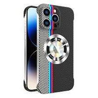 Luxury 3D Carbon Fiber Textured Plating Leather Phone Case For iPhone 16 15 14 13 Pro Max Plus Alloy Metal Lens Shockproof Cover - Chic Cart 