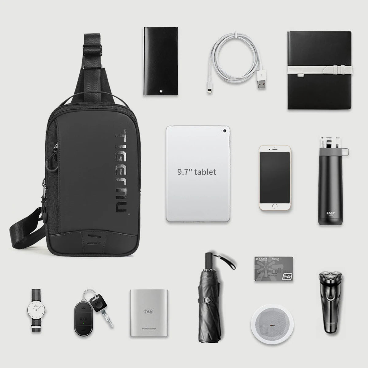 Lifetime Warranty Chestbag For Men 9.7inch Ipad Bags Casual Shoulder Bag Male Crossbody Bag Sling Bag For Boy Mini Bolsa Escolar - Chic Cart