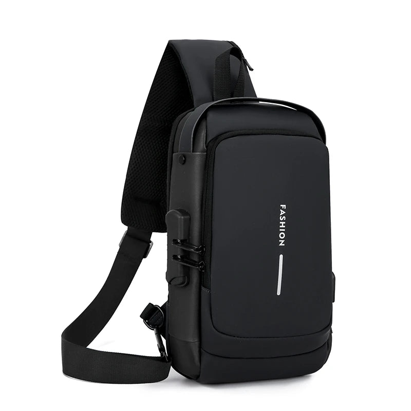 Men's Multifunction Anti - theft USB Shoulder Bag Man Crossbody Cross Body Travel Sling Chest Bags Pack Messenger Pack for Male - Chic Cart